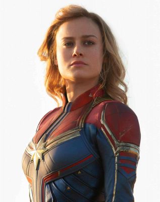 A atriz Brie Larson de Capitã Marvel